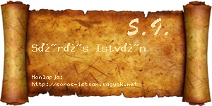 Sörös István névjegykártya