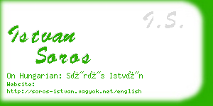 istvan soros business card